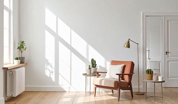 明るいリビングルーム