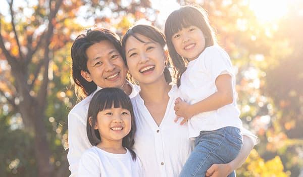 笑顔のファミリー